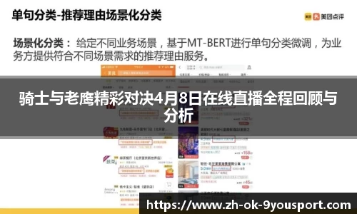 骑士与老鹰精彩对决4月8日在线直播全程回顾与分析